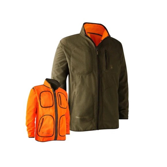 Deerhunter 5526 Gamekeeper Reversible Fleece Jacket Orange