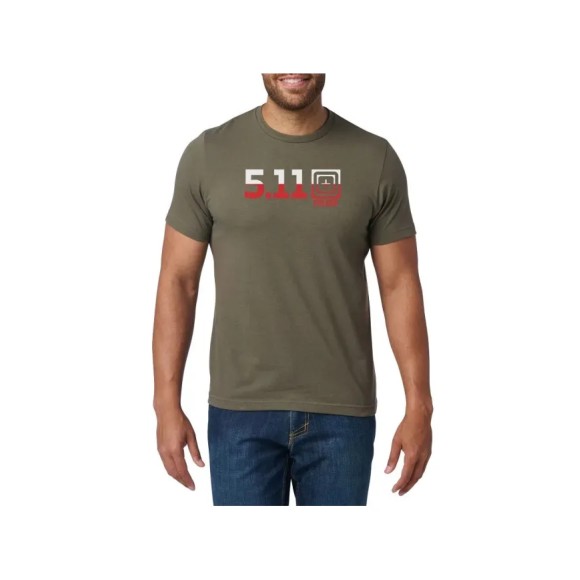 5.11 Польща 5.11 Зелена футболка Fill Ss Tee Ranger