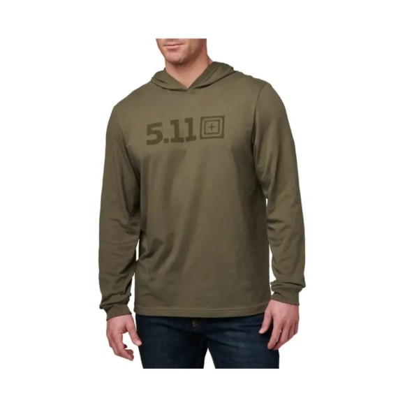 Koszulka Z Kapturem 5.11 Hoodeed Ls Tee Kombu Green