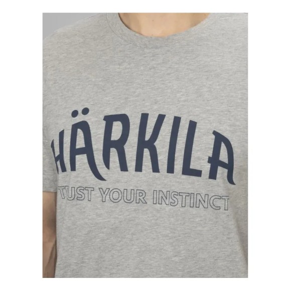Меланжева футболка Harkila Modi S/S світло-сірого кольору