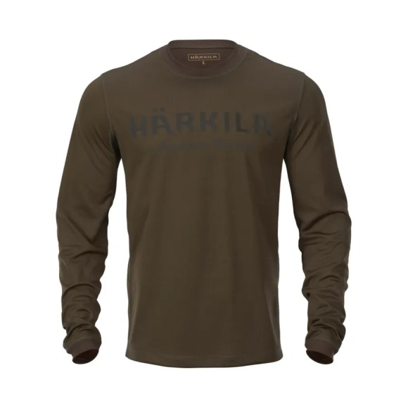 Футболка Harkila Mountain Hunter L / S Мисливська зелена / тіньова коричнева