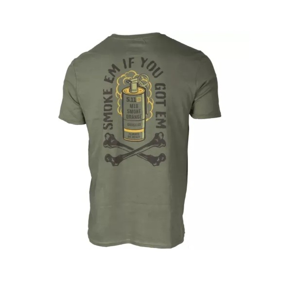 Koszulka 5.11 Emea Smoke 'Em Ss Tee 225 Military Grn