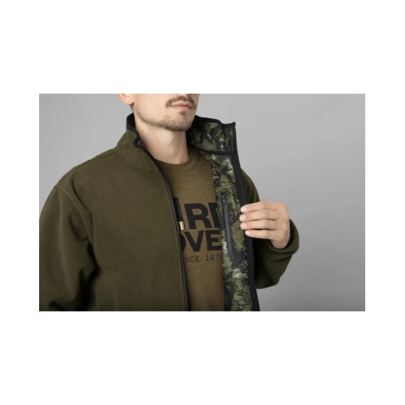 Seeland Rouge Reversible Fleece Sweatshirt Light Pine/Invis Green