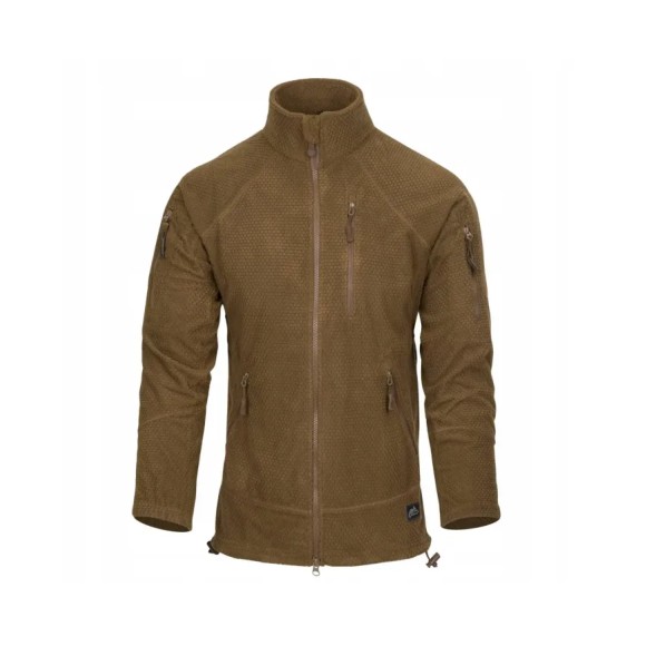 Helikon Alpha Tactical Grid Fleece Sweatshirt Coyote L/Regular Bl-Alt-Fg-11-B05 - тактичний флісовий світшот Coyote L/Regular Bl-Alt-Fg-11-B05