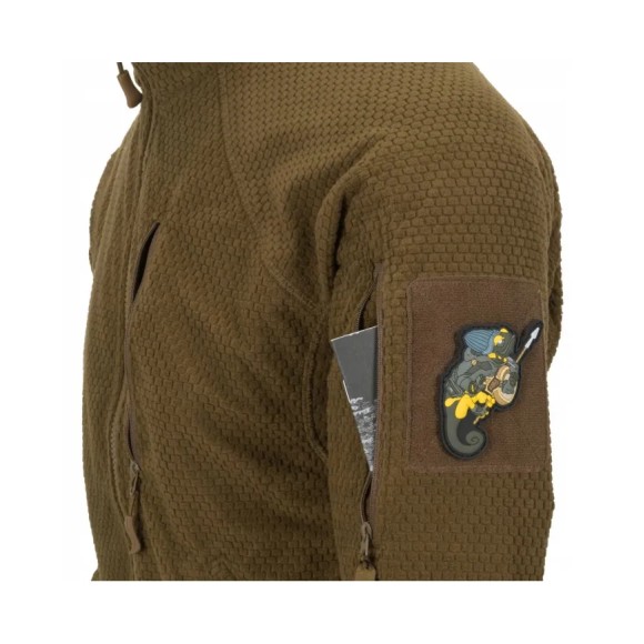 Helikon Alpha Tactical Grid Fleece Sweatshirt Coyote L/Regular Bl-Alt-Fg-11-B05 - тактичний флісовий світшот Coyote L/Regular Bl-Alt-Fg-11-B05