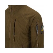 Helikon Alpha Tactical Grid Fleece Sweatshirt Coyote L/Regular Bl-Alt-Fg-11-B05 - тактичний флісовий світшот Coyote L/Regular Bl-Alt-Fg-11-B05