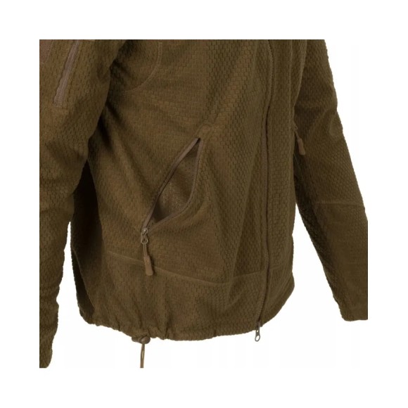 Helikon Alpha Tactical Grid Fleece Sweatshirt Coyote L/Regular Bl-Alt-Fg-11-B05 - тактичний флісовий світшот Coyote L/Regular Bl-Alt-Fg-11-B05