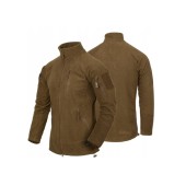 Helikon Alpha Tactical Grid Fleece Sweatshirt Coyote L/Regular Bl-Alt-Fg-11-B05 - тактичний флісовий світшот Coyote L/Regular Bl-Alt-Fg-11-B05