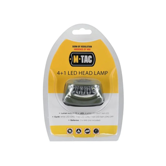 M-Tac 4+1 Led Head Torch