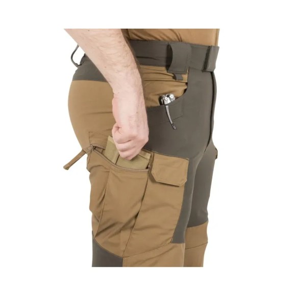Гібридні штани Helikon Outback Dura Canvas Coyote Black