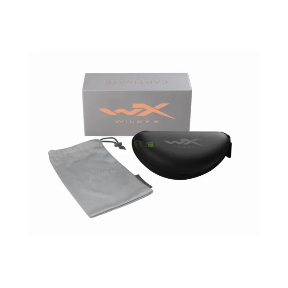 Okulary Wx Omega Capt Pol Smoke Grey Matte Black Frame