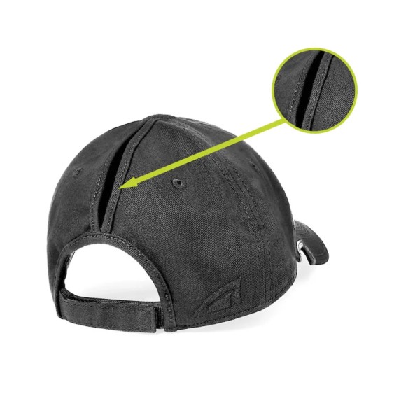 Cap Notch Classic Adjustable Black Ponytail Operator -Standard Notch