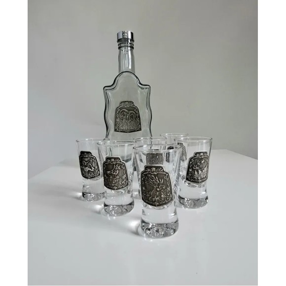 Szkło Jagerglass Flaszka+Kieliszki 31C