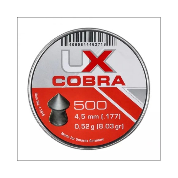 Diabolo Umarex Cobra Pointed Ribbed 4.5 shot.